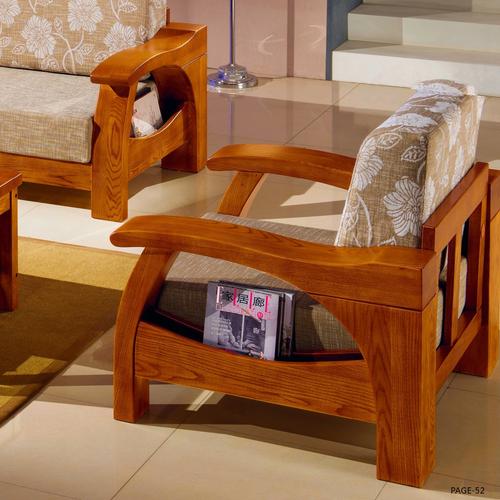 实木沙发简约现代水曲柳全实木123沙发组合带茶几客厅家具